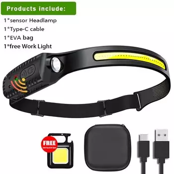 Heinast Индукционный налобный фонарь 1200 мАч 6 режимов