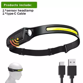 Heinast USB перезаряжаемый налобный фонарь