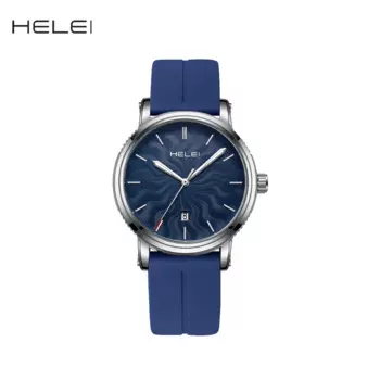 HELEI модные новые спортивные повседневные кварцевые часы с датой и магнитным силиконовым светящимся ремешком Мужские наручные часы