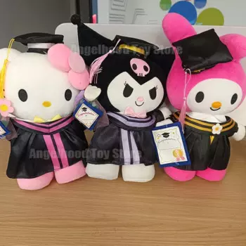 Hellokitty холостская Кепка Sanrioed сезон выпускного хобби My Melody Kuromi Cinnamoroll 2024 Большая 35 см плюшевая кукла Диван Подушка подарок