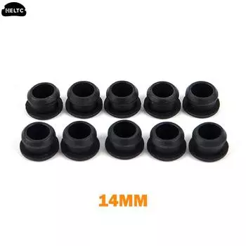 HELTC черные силиконовые заглушки с отверстием 2,5-14 мм