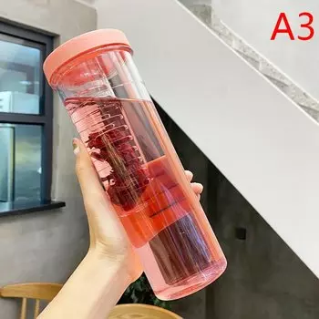 HELTC Пластиковая бутылка для воды с соломинкой 700 мл