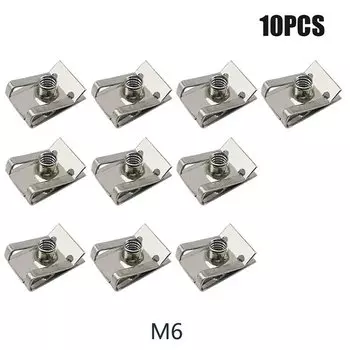 10 шт. практичные U-образные зажимы из нержавеющей стали с резьбой M6 M5 M4 M8 8 мм 5 мм 6 мм 4 мм язычковые гайки для автомобилей мотоциклов скутеров квадроциклов
