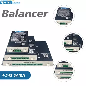 Heltec 5A 8A Активный эквалайзер Балансир Регулировка аккумуляторного блока Помилка напряжения 4 ~ 24S Литий-ионный Lifepo4 Литиевая батарея Активный эквалайзер