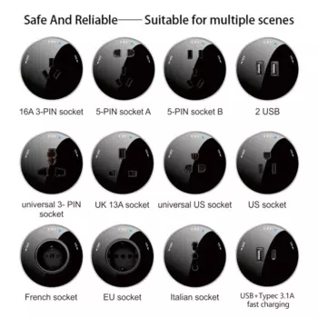 Herepow Универсальная электрическая розетка с USB