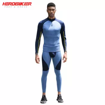 HEROBIKER мужское нижнее белье, компрессионные спортивные костюмы для бега, одежда, базовый слой для мотоцикла, узкие джинсы, рубашки и топы, нижние комплекты