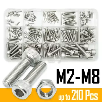 Набор винтов YMAX М2-М8 DIN912 нержавеющая сталь
