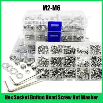 Комплект гаек и болтов YMAX M2 M3 M4 M5 M6 нержавеющая сталь 304