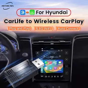 HEYINCAR Baidu Carlife to Wireless Carplay для Hyundai Tucson Elantra Lafesta Sonata Mufasa Custo Китай автомобиль Яндекс Карта spotify