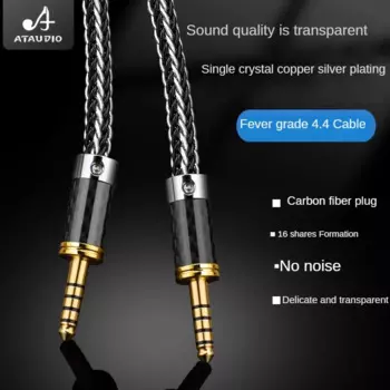 Hi-Fi аудиокабель 4,4 мм-4,4 мм, Hi-Fi OCC посеребренный кабель 4,4 штекер-штекер Hi-Fi amp