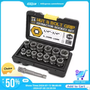 Hi-Spec Набор экстракторов болтов 14 шт