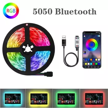 HICCIN RGB светодиодная лента 5050 5В Bluetooth 0,5-5 м