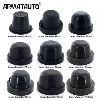 HID светодиодный автомобильный пылезащитный чехол для фар, резиновый водонепроницаемый пылезащитный уплотнительный чехол для фар 55/65/70/75 80 мм 85 мм 90 мм 95 мм 100 мм 105 мм