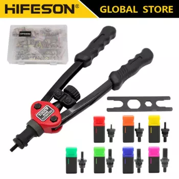 HIFESON пистолет для заклепок с ручной резьбой 70/95/300 шт., вставка для гаек, ручной заклепочник, инструмент для заклепок для гаек M3 M4 M5 M6 M8 M10 M12