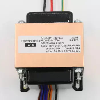 Hifi EI-core силовой аудио трансформатор 0-250V-265V 15V-0-15V 6,3 V x2 для трубного усилителя/усилителя