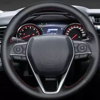 Hige мягкий Искусственная кожа Чехол рулевого колеса автомобиля для Toyota Avalon Camry 2018-2019 Corolla 2018-2020 Корона 2018-2019 RAV4 2019