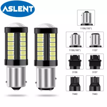 2 шт. P21W 1156 BA15S BAU15S PY21W 1157 Светодиодные лампы тормозного сигнала T20 7440 7443 Автоматическая сигнальная лампа T25 3157 P27W 5730 12-24V