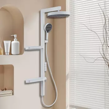 Душевая система «Водопад» WJNMONE белая латунная