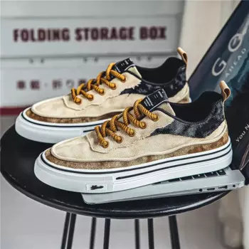 High-quality Men's Vulcanized Shoes 2024 New Wear-resistant Men's Flats Comfortable Elastic Male Casual Shoes Кроссовки Мужские