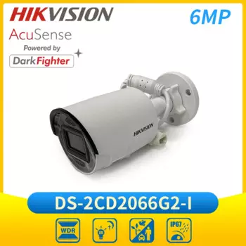 Hikvision DS-2CD2066G2-I 6-мегапиксельная мини-пулевая IP-камера AcuSense POE Darkfighter Камера видеонаблюдения IP67