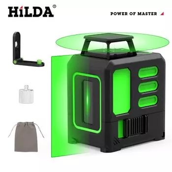 HILDA Мини лазерный уровень 5 линий зеленый