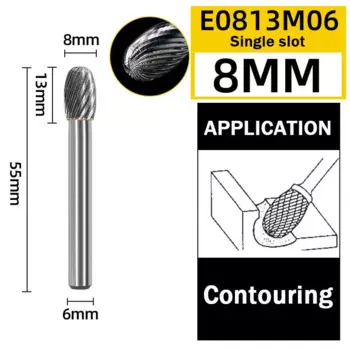 HILIXUN Твердосплавная шлифовальная головка с одинарной/двойной канавкой