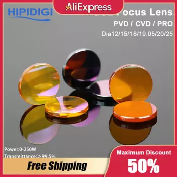 HIPIDIGI CO2 фокусирующая линза ZnSe для лазерной гравировки и резки