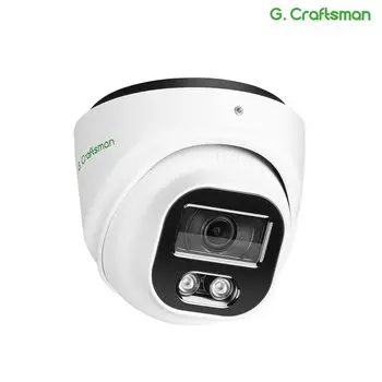 Хир 5 Мп POE, IP-камера 2,8 мм купол, H.265, ИК ночное видение, аудио и видео наблюдение, CCTV безопасность, Водонепроницаемый G.Craftsman