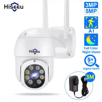 Hiseeu PTZ WIFI IP купольная 3-мегапиксельная камера 2-мегапиксельная 1080P наружная водонепроницаемая камера контроля скорости SD-карта Беспроводная IP-камера Просмотр приложения