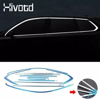 Hivotd автоматическая накладка на окно, защитная полоса для края, Стайлинг, внешняя защита, автомобильные аксессуары для Mitsubishi Outlander 3 2013-2022 мотоцикл,аксессуары для авто,наклейки на авто,тюнинг авто