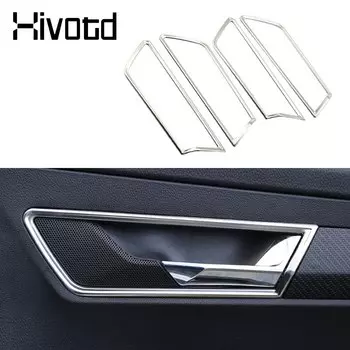 Hivotd для Skoda Karoq 2023 2024, аксессуары, внутренняя дверная ручка, чаша, накладка, наклейка, крышка, набор формовки из нержавеющей стали, Стайлинг