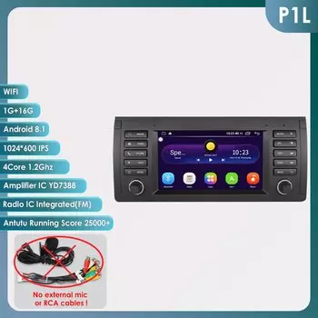 Hizpo Android 13 7-дюймовая автомобильная интеллектуальная система радио стерео с экраном для BMW E53 5 серии E39 M5 1995-2003 Carplay Мультимедиа