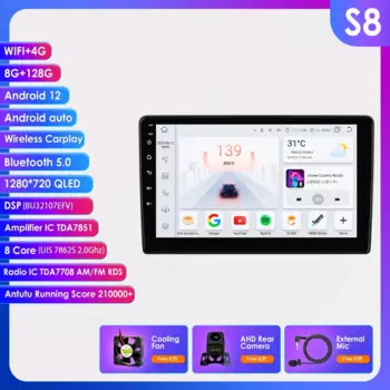 Hizpo Android 13 8 + 128G Carplay Радио для Opel Zafira B Astra H 2005-2014 Автомобильный интеллектуальный мультимедийный GPS-навигатор Аудио Видео