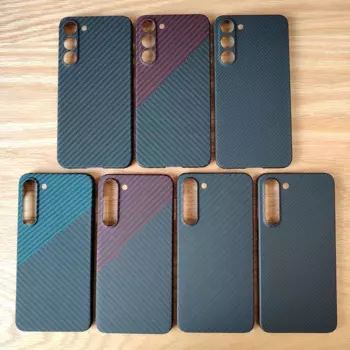 HKFD чёрный чехол для Samsung Galaxy S23 + Plus кевлар Арамид углеродное волокно Геометрическая Защита от царапин легкий нескользящий антибликовый