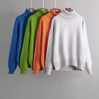 HLBCBG теплый женский свитер толстый осенне-зимний женский шерстяной свитер оверсайз женский женский шикарный женский свободный женский джемпер тянуть