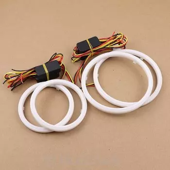 Хлопчатобумажная лампа с подсветкой в виде ангельских глаз, Цвет Белый/Янтарный Для Ssangyong Rexton 2006, 2007, 2008, 2009, 2010, 2011