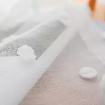 Хлопковая тюлевая занавеска WPKIRA белая