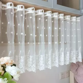 Хлопковые короткие тюлевые шторы Tiyana CP189