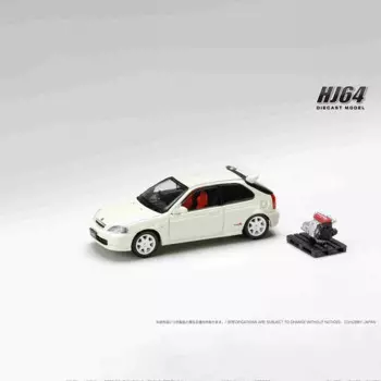 Хобби Япония 1/64 Honda EG6 EK9 EF9 HJ Коллекционная модель автомобиля из сплава сувенирные демонстрационные украшения