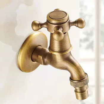 HOBHE YQL-5158 Античная латунь Кран для стиральной машины