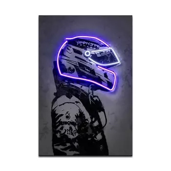 Холстовая картина AUTOMOTIVESHENYI Neon F1 Racing Champion Max