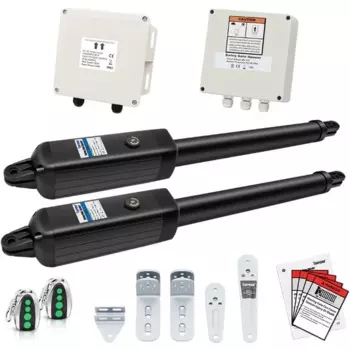 home.PW802 Автоматическое открывание ворот для сверхмощных двойных распашных ворот до 18 футов на рычаг, привод для двойных распашных ворот с питанием от переменного тока