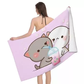 Honey Peach Cat Полотенце из микрофибры