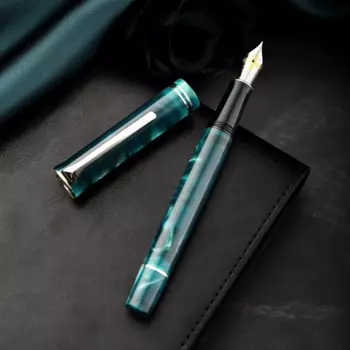 Hongdian N2 акриловая перьевая ручка EF/F/M Nib, синяя спиральная фоторучка с чернильным преобразователем