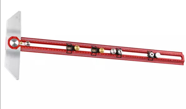 HONGDUI MT-2465 PRO Scriber Маркировка T Квадратная линейка Алюминиевый сплав Маркировочный калибр для позиционирования отверстий 600 мм