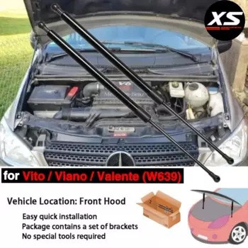 Подъемные опоры капота для Mercedes-Benz Vito W639 2003-2014 Viano V-Class Valente, модифицированные стойки капота, амортизаторы, стержневые цилиндры, демпфер