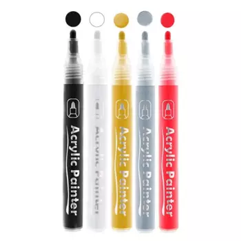 Hopk акриловые маркеры золотистый серебристый белый