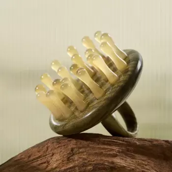 Расческа с рожковым кольцом, меридианы для массажа кожи головы, домашняя многофункциональная подарочная коробка для шампуня