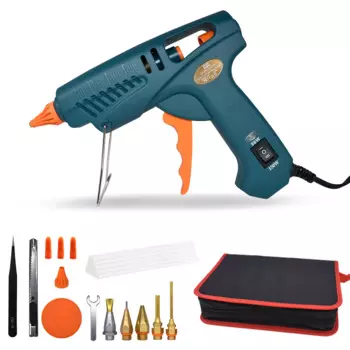 Пистолет для термоплавкого клея, 6 вариантов упаковки, двойной источник питания 50 Вт/150 Вт для ремонта рукоделия. Используйте насадку из чистой меди.