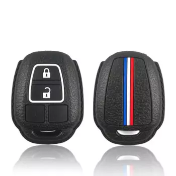 Горячая Распродажа силиконовый чехол для ключа с дистанционным управлением для Toyota Aqua Ractis Vitz RAV4 HiAce Land Cruiser, кожаный чехол с двумя кнопками 2010-2019